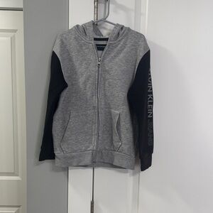 Calvin Klein Kids Hoodie in Gray and Black